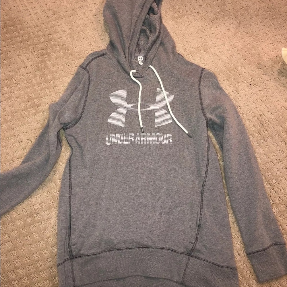 Grey under armor hoodie.